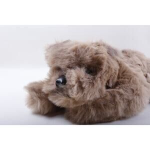 Guveny M, Lying Dog Kamar, Rare, Prototype, Floppy  Brown, Soft, Plush, Doll,